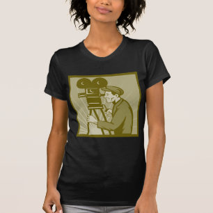 Vintage movie or television film camera director T-Shirt