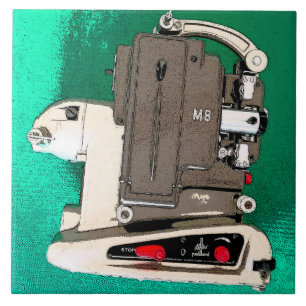 Vintage movie projector tile