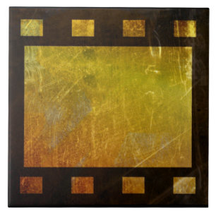 Vintage movie reel film ceramic tile