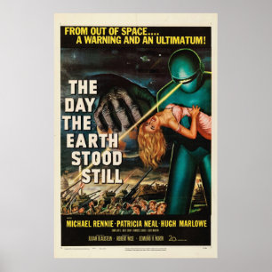 Vintage Movie The Day the Earth Stoo 1951 Artwork  Poster
