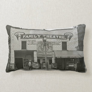 Vintage Movie Theatre Family Cinema Lumbar Cushion
