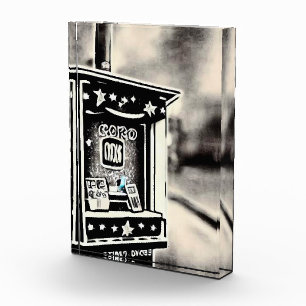Vintage Movie Theatre Ticket Booth Photo Block