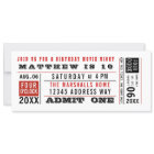 Vintage Movie Ticket Birthday