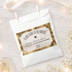 Vintage Movie Ticket Bridal Date Night Ideas Favour Bags