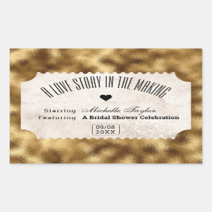 Vintage Movie Ticket Bridal Date Night Ideas Rectangular Sticker