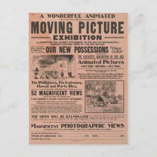 Vintage Moving Picture Exhibition Postcard