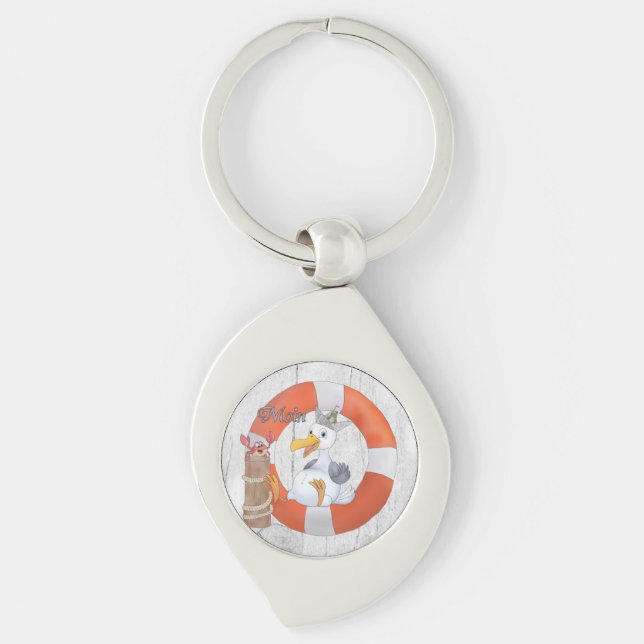 Vintage Möwe Key Ring (Front)