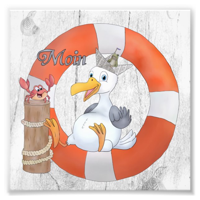 Vintage Möwe Photo Print (Front)