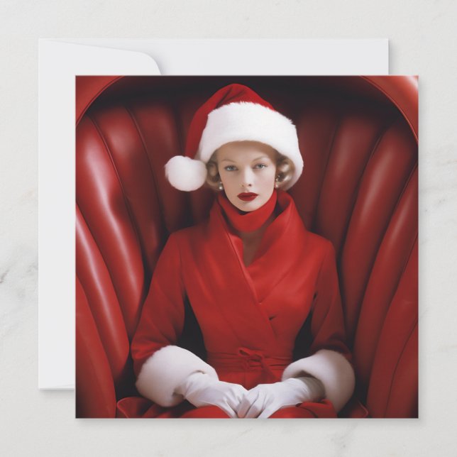 Vintage Mrs Claus Holiday Card (Front)