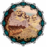Vintage Mt. Rushmore Ornament Photo Sculpture Decoration<br><div class="desc">This Christmas Ornament shows the Mount Rushmore National Monument as it looked in 1949.</div>