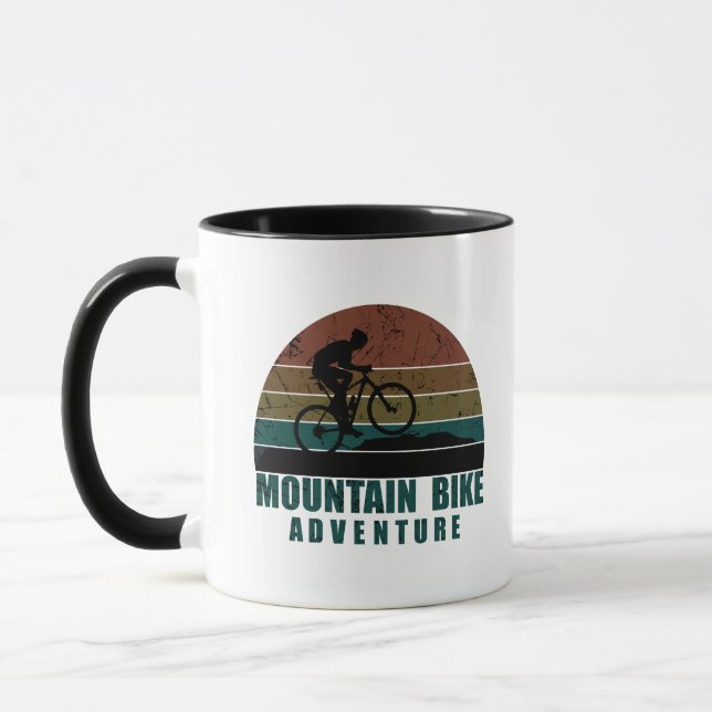 Vintage MTB Adventure - Mountain Biking Mug (Left)