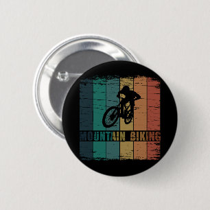 Vintage Mtb Downhill Mountain Biking 6 Cm Round Badge