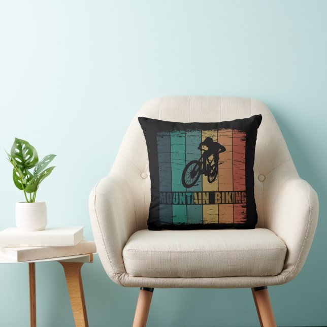 Vintage Mtb Downhill Mountain Biking Cushion (Chair)