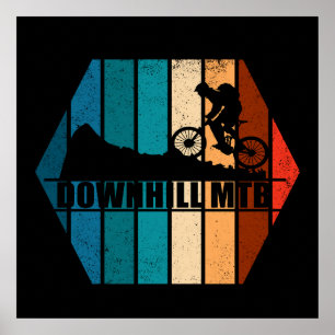 Vintage Mtb Downhill Mountain Biking Poster