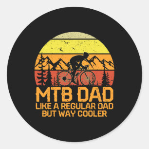 Vintage Mtb Mountain Bike Dad Cycling Biking Downh Classic Round Sticker