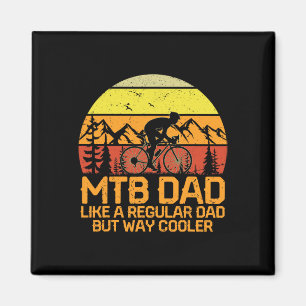 Vintage Mtb Mountain Bike Dad Cycling Biking Downh Magnet