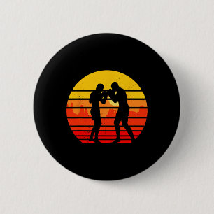 Vintage Muay Thai Figher Retro Thai Kickboxing Kic 6 Cm Round Badge