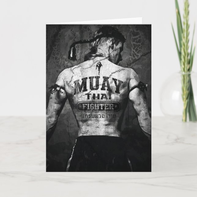 Vintage Muay Thai Fighter Card (Front)