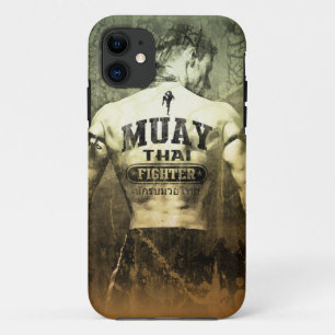 Vintage Muay Thai Fighter iPhone 11 Case