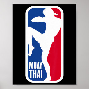 Vintage Muay Thai Fighter Mma Street Fight Kickbox Poster