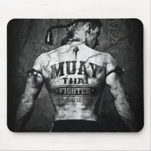 Vintage Muay Thai Fighter Mouse Mat