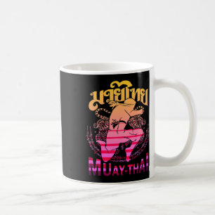 Vintage Muay Thai Fighter Thailand Thai Boxing Kic Coffee Mug