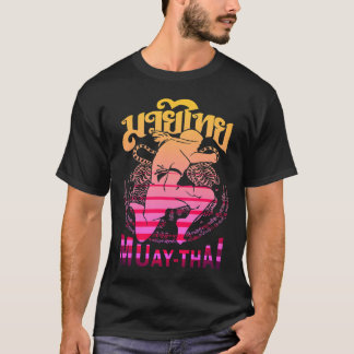 Vintage Muay Thai Fighter Thailand Thai Boxing Kic T-Shirt