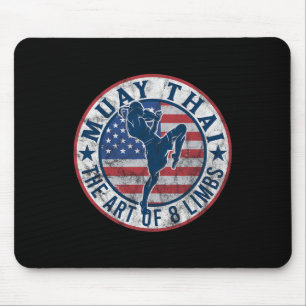 Vintage Muay Thai Karate Boxing Mixed Martial Arts Mouse Mat