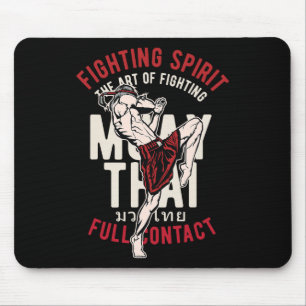 Vintage Muay Thai Kickboxing Fighter Training Work Mouse Mat