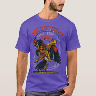 Vintage Muay Thai Tattoo Rooster T-Shirt