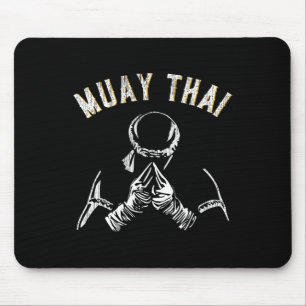 Vintage Muay Thai Training Mma Kickboxing Mouse Mat