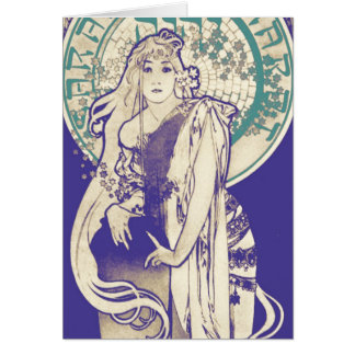 Vintage Mucha Art Nouveau Theatre Woman Bernhardt