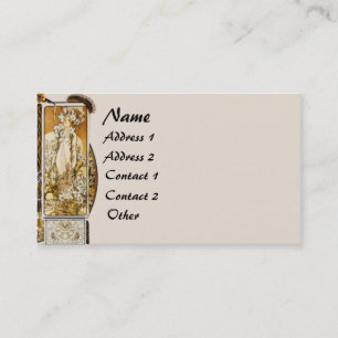 Vintage Mucha Lady Business Card