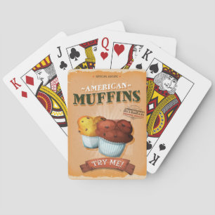 Vintage Muffin Ad Playing Cards