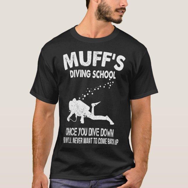 Vintage Muffs Diving School  T-Shirt (Front)