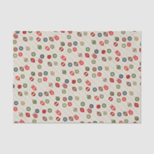 Vintage Multi-Coloured Christmas Ornament Holiday Tissue Paper