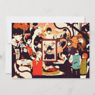 Vintage Multi Human Character Humour Party Announcement