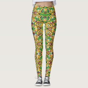 Vintage multicolor classic "Ratti_Creative_Arts"  Leggings