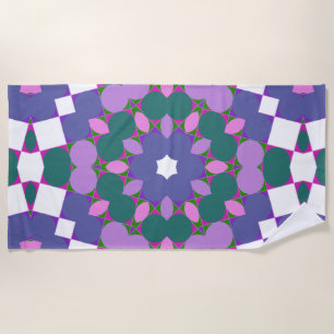 Vintage multicolor pattern beach towel