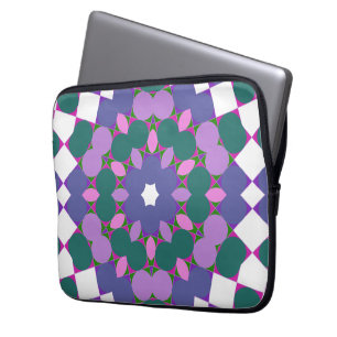 Vintage multicolor pattern laptop sleeve