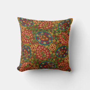 Vintage Multicolored Floral Tapestry Cushion