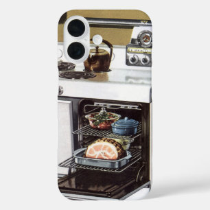 Vintage Mum in the Kitchen Cooking an Easter Ham iPhone 16 Case
