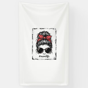 Vintage Mum Life Messy Bun Bandanna Shirt Design_1 Banner