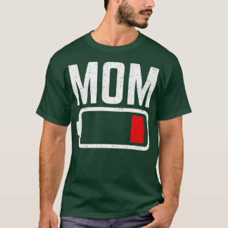 vintage mum low battery graphic parenting funny T-Shirt