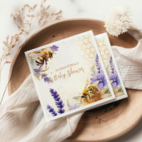 Vintage Mummy to Bee Yellow Purple Flo Baby Shower