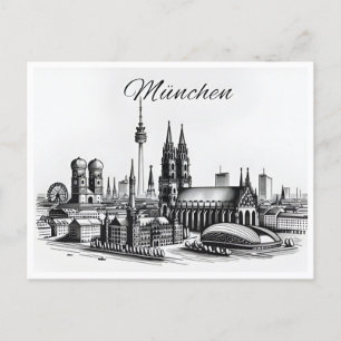 Vintage Munich Munchen Germany  Postcard