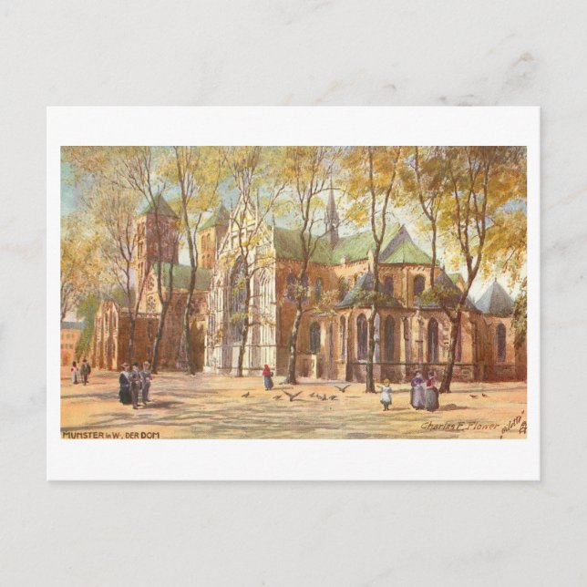 Vintage Munster Germany Dom/Cathedral Postcard (Front)