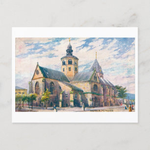Vintage Munster in Hamelin, Germany Postcard
