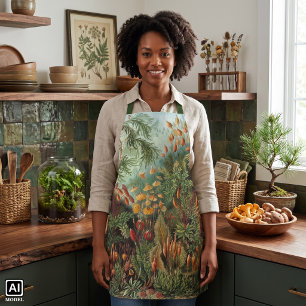 Vintage Muscinae, Moss Plants by Ernst Haeckel Apron