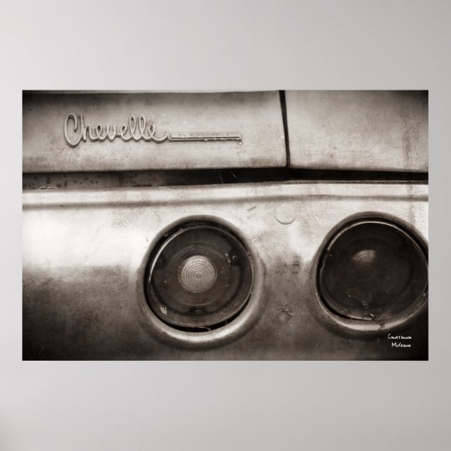 Vintage Muscle Car Poster (Front)